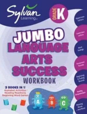 Image of kindergarten jumbo language arts success workbook 3 books in 1 alphabet act
