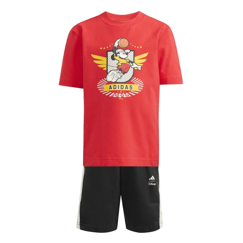Image of Adidas Baby t-shirt and shorts set adidas Disney Mickey Mouse Rouge Unisex 2/3 ans
