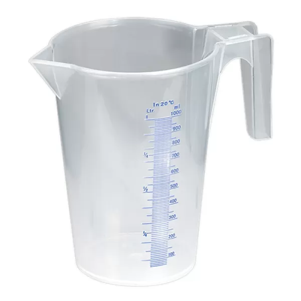 Image of Genuine SEALEY JT1000 Measuring Jug Translucent 1ltr