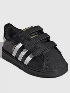 Image of Adidas Originals Superstar Cf Infant Trainers, Black/White, Size 4
