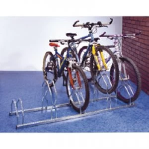 image of Slingsby Cycle Rack For 5 Cycles Zinc Plated Grey 320077