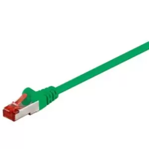 Image of Goobay RJ45 S/FTP CAT 6 Network Cable - 0.5m - Green