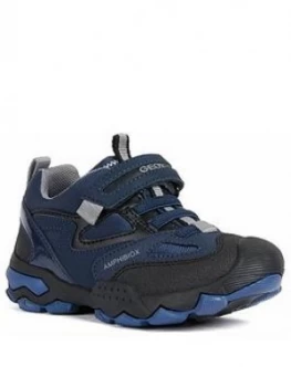 Image of Geox Boys Buller Boot - Navy Grey, Navy/Grey, Size 4 Older