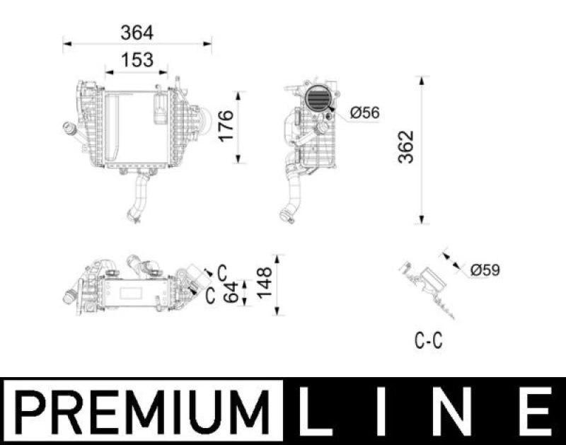 Image of Intercooler MAHLE CI 737 000P