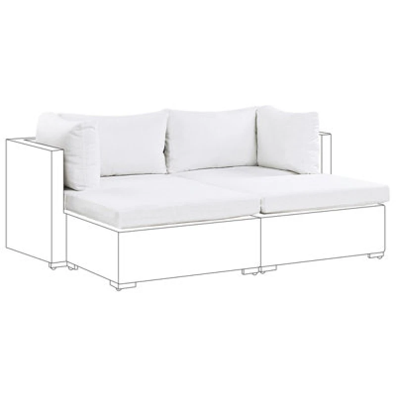 Image of Beliani Outdoor Cushion Cover Set Noto Off-White