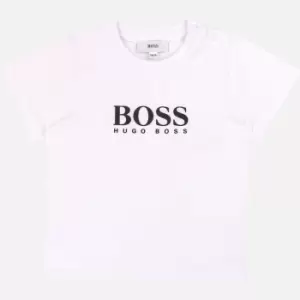 Image of Hugo Boss Boys Baby Short Sleeve T-Shirt - White - 0-3 months
