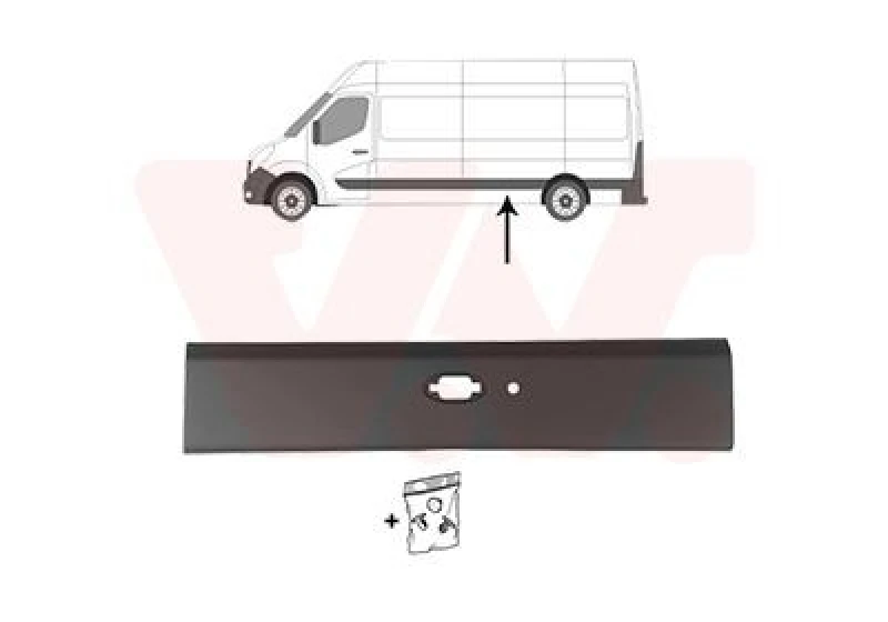 Image of VAN WEZEL Trim / Protective Strip, sidewall VAN WEZEL 4399403
