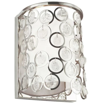 Image of Lexi - 1 Light Indoor Wall Light Polished Nickel, E27 - Elstead