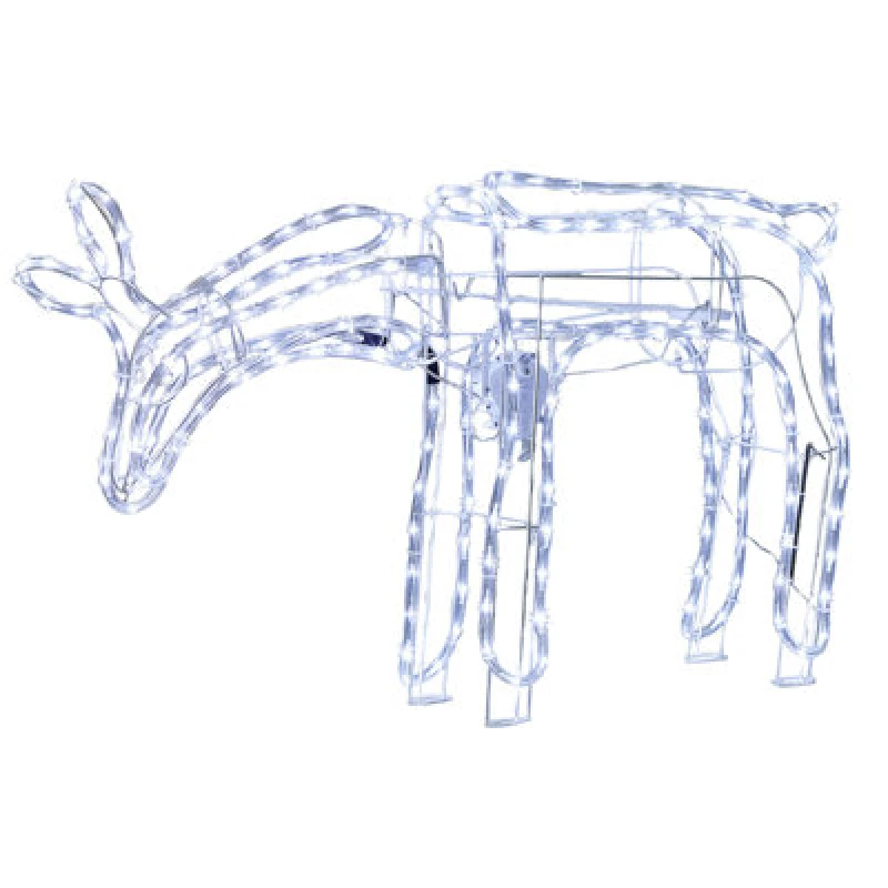 Image of Beliani Outdoor Decoration LED Kristnes Animated Roe Deer 53cm White