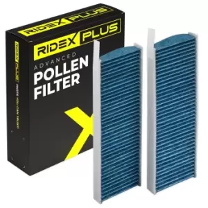 Image of RIDEX PLUS Pollen filter OPEL,PEUGEOT,TOYOTA 424I0506P 1609998980,1616959180,6447XF 6447XG,9801448180,9807746380,9821501880,1609998980,1616959180