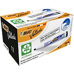 image of BIC Whiteboard Marker Velleda Bullet 1.5mm Black 12 Pieces