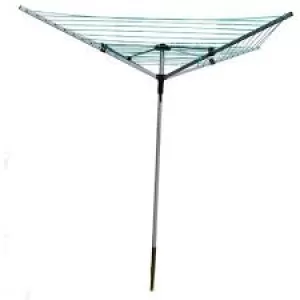 Image of JVL - 3 Arm Powder Coated Steel Rotary Airer, 45 Metres