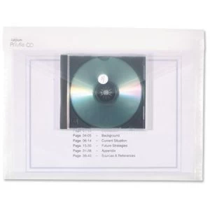 image of Snopake Polyfile Electra Wallet File Polypropylene with CD Pocket A4 Clear Pack of 5