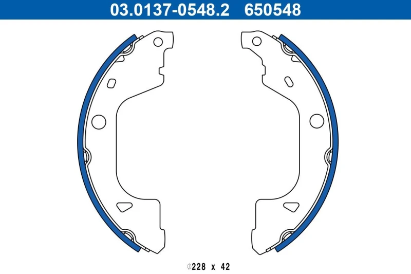 Image of Brake Shoe Set ATE 03.0137-0548.2