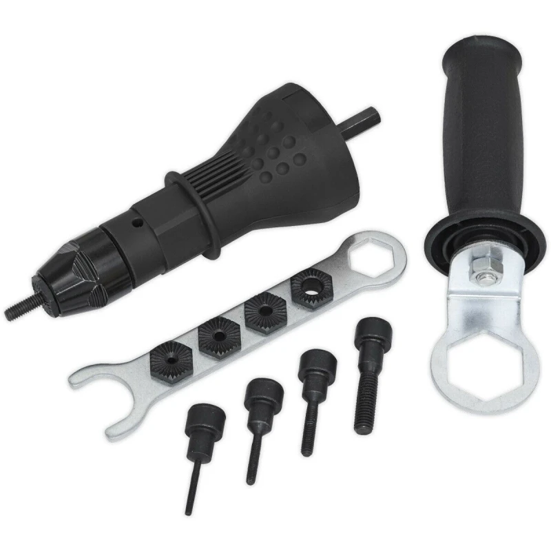 Image of Loops Drill Powered Rivet Nut Adaptor - 1/4" Shank - M3 to M8 Rivet Nut Mandrels Multi