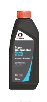 Image of Super Coldmaster Antifreeze & Coolant - Ready To Use - 1 Litre SCC1L COMMA