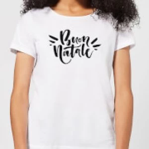 Image of Buon Natale Womens T-Shirt - White - 3XL