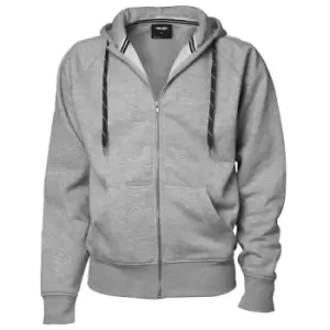 image of Tee Jays Mens Full Zip Hooded Sweatshirt (2XL) (Heather Grey)