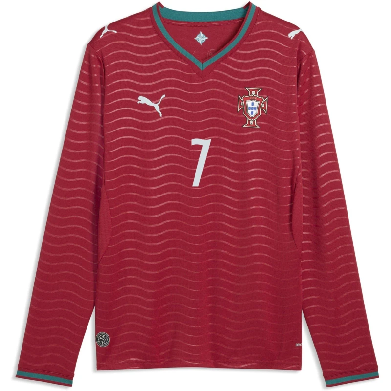 Image of Puma Mens PUMA Portugal Ronaldo Long Sleeve Home Shirt 2026 Ronaldo 7 male XL