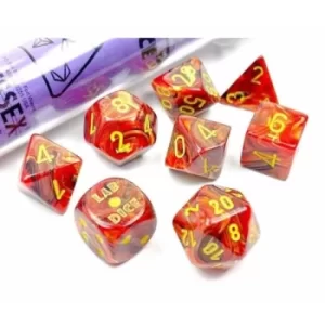 Image of Vortex Polyhedral Underworld/yellow Lab 7-Die Set