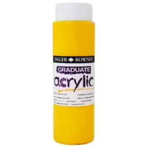 Image of Daler Rowney 123500618 Graduate Acrylic Paint 500ml Cadmium Yellow...