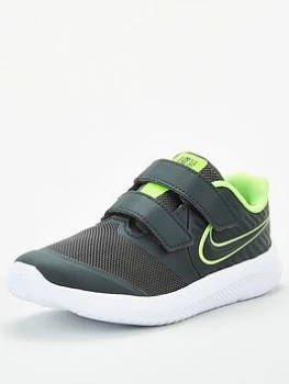 image of Nike Star Runner 2 Infant Trainers - Black/Green, Black/Green, Size 9.5