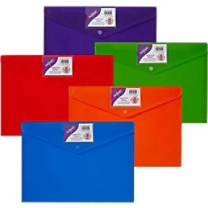 Image of Snopake Rainbow Polyfile E415787 A4 Assorted Pack of 5