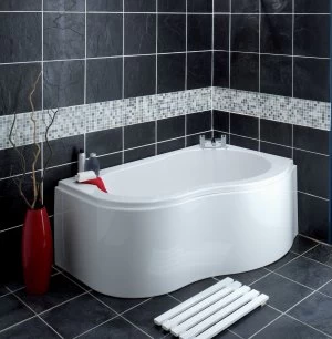 image of Wickes Wave Shaped Right Hand Corner Bath - 1500mm