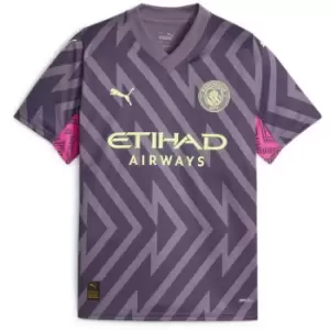 Puma Manchester City Goalkeeper Shirt 2023 2024 Juniors - Purple