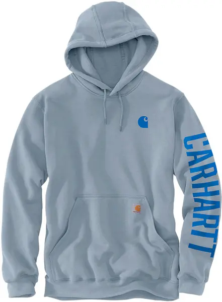 Image of Carhartt Rain Defender Loose Fit Midweight C Graphic Hoodie, blue, Size 2XL