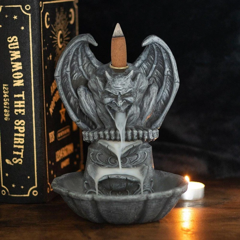 Image of KDMD Gargoyle Backflow Incense Burner Grey
