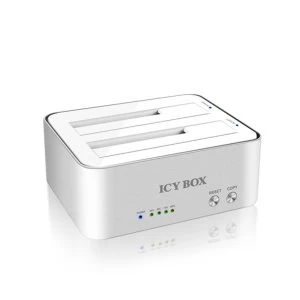 image of IcyBox 2-Bay Docking and Clone Station for 2.5" 3.5" SATA HDD USB 3.0 (IB-120CL-U3)