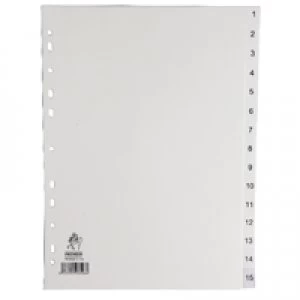 Nice Price A4 White 1-15 Polypropylene Index WX01355