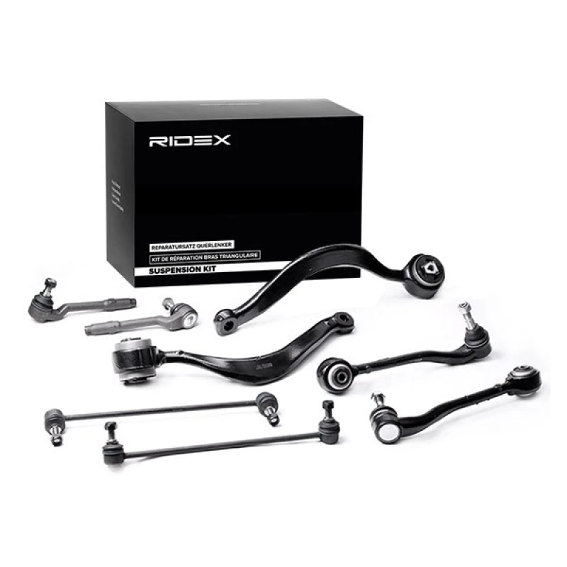 Image of RIDEX 772S0215 Control arm repair kit Front Axle, Control Arm Steel Suspension Kit (772)