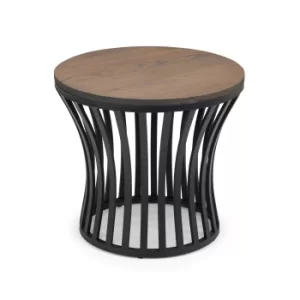 Washington Round Side Table Black