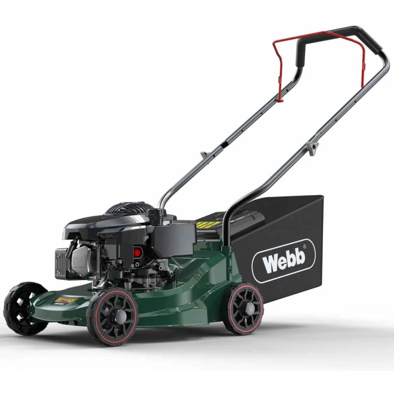 Image of Webb Classic WER16DV130 Petrol Poly Deck Rotary Lawnmower 390mm FREE Safety Glasses, Gloves & Oil Worth £15 WER16DV130