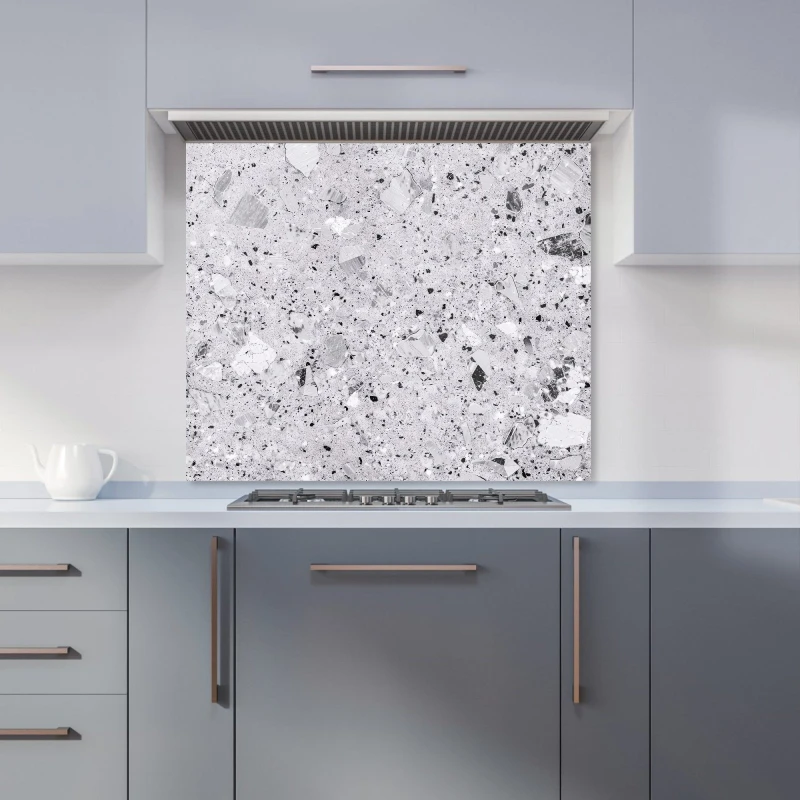 Image of Warren Reed - Designer Silver Grey Quartz Effect Kitchen Splashback Size: 600mm x 750mm Grey Unisex 600mm x 750mm
