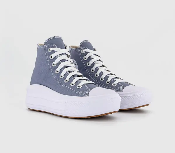 Image of Converse Womens All Star Move Trainers Thunder Daze White Gum, 6