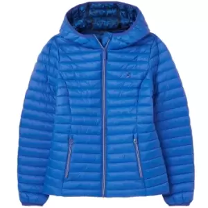 Image of Joules Womens Snug Showerproof Packable Puffer Coat Blue 14