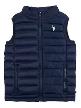 Image of U.S. Polo Assn. Boys Thin Bellow Gilet - Navy Blazer, Size Age: 10-11 Years
