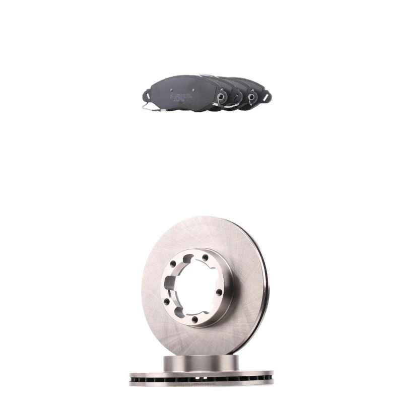 Image of RIDEX 3405B2865 Brake disc and pads set Front Axle, Brake Disc Type: internally vented, with integrated wear sensor Brake Set,disc brakes (3405)