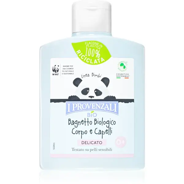 Image of I Provenzali Bio Baby Bath Foam Shower Gel & Shampoo for Kids 250ml