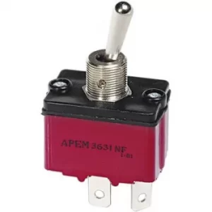 image of APEM 3631NF/2 Toggle Switch 250 V AC 6 A 1 x Off/On latch