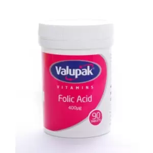 image of Valupak Vitamins Folic Acid Tablets 400ug