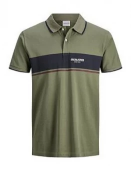 Jack & Jones Jack & Jones Shaker Polo Shirt, Green, Size XL, Men