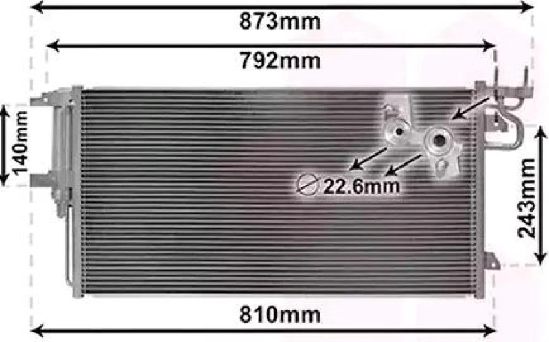 Image of VAN WEZEL 18005617 Condenser with dryer Condenser,air conditioning (448)