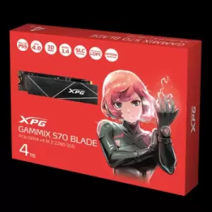 Image of Adata XPG GAMMIX S70 BLADE 4TB SSD Gen 4 NVME PCIe M.2 Solid State Drive