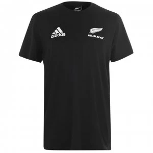 image of adidas New Zealand All Blacks T Shirt Mens - Black