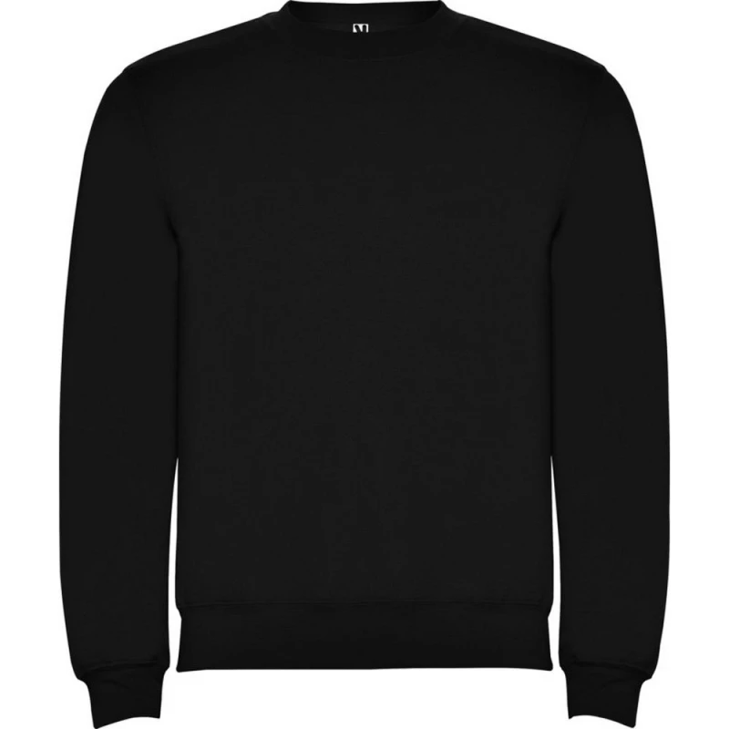 Image of ROLY Mens Clasica Crew Neck Sweatshirt in Black Size: XS Black Male XS