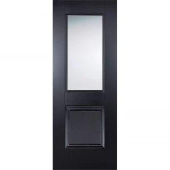 image of Arnhem Internal Glazed Primed Black 1 Lite 1 Panel Door - 762 x 1981mm